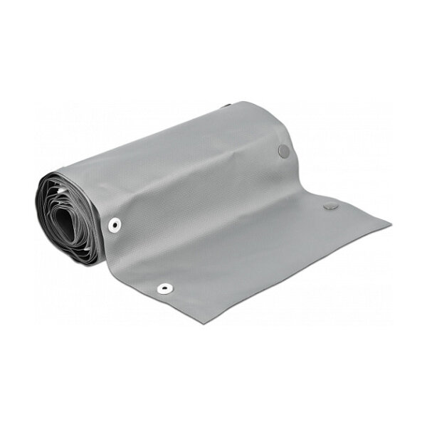 Delock Kabelschutzschlauch mit Knopfverschluss hitzebeständig 2 m x 50 mm grau / schwarz