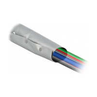 Delock Kabelschutzschlauch mit Knopfverschluss hitzebeständig 2 m x 50 mm grau / schwarz