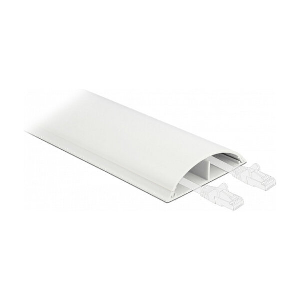 Delock Kabelkanal selbstklebend 119 x 26 mm - Länge 1 m weiß