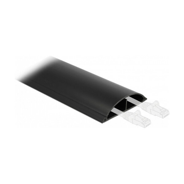 Delock Kabelkanal selbstklebend 119 x 26 mm - Länge 1 m schwarz