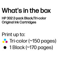 HP Tinte 302 X4D37AE 2er Pack Schwarz / Color (Cyan/Magenta/Gelb)