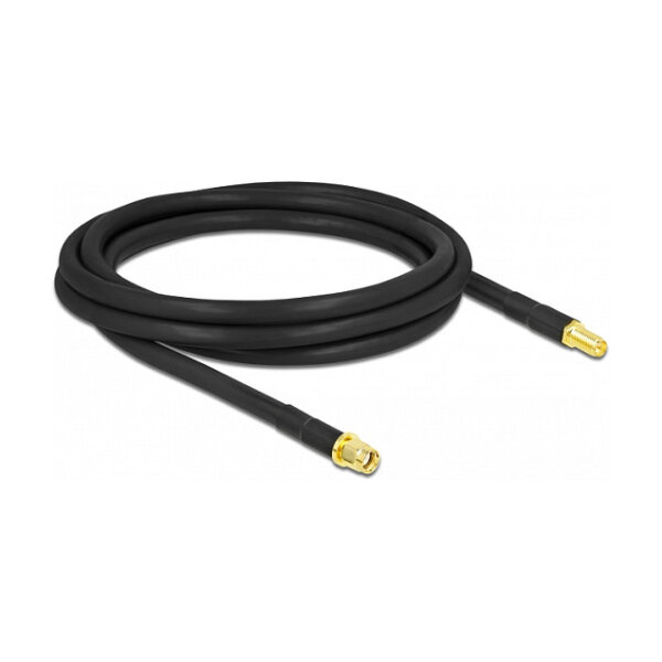 Delock Antennenkabel RP-SMA Stecker zu RP-SMA Buchse LMR/CFD300 2 m low loss