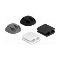 Delock Kabelhalter und Kabelclip Set 4 Stück