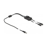 Delock Kabel DC 5,5 x 2,1 mm Stecker zu 2 x DC Buchse mit Schalter 1 m