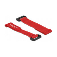 Delock Klett-Kabelbinder mit Schlaufe L 150 x B 20 mm rot...