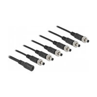 Delock DC Verteilerkabel 5,5 x 2,1 mm 1 x Buchse zu 6 x Stecker verschraubbar