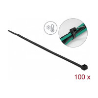 Delock Kabelbinder kälteresistent L 300 x B 4,8 mm schwarz 100 Stück
