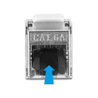 Delock Kabel RJ45 Stecker zu Keystone Modul RJ45 Buchse Cat.6A 5 m schwarz