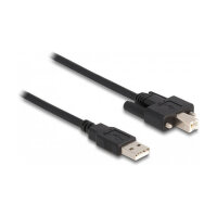 Delock Kabel USB 2.0 Typ-A Stecker zu Typ-B Stecker mit Schrauben 0,5 m