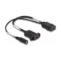 Delock HDMI Kabel 4K 60 Hz mit DC Einspeisung 2,1 x 5,5...