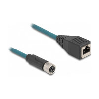 Delock M12 Adapterkabel X-kodiert 8 Pin Buchse zu RJ45...