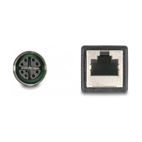 Delock M12 Adapterkabel X-kodiert 8 Pin Buchse zu RJ45 Buchse 50 cm