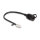 Delock Kabel RJ45 Stecker zu RJ45 Buchse zum Einbau mit Verschlusskappe Cat.5e FTP IP68 staub- und wasserdicht 25 cm schwarz