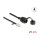 Delock Kabel RJ45 Stecker zu RJ45 Buchse zum Einbau mit Verschlusskappe Cat.5e FTP IP68 staub- und wasserdicht 25 cm schwarz