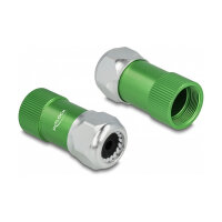 Delock Kabelverschraubung 6,4 mm mit Zugentlastung und Biegeschutz, staub- und wasserdichtes Gehäuse (IP67) aus Aluminium