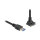Delock USB 5 Gbps Kabel USB Typ-A Stecker gerade zu USB Micro-B Stecker mit Schraubenabstand 18 mm 90° nach oben gewinkelt 1 m schwarz