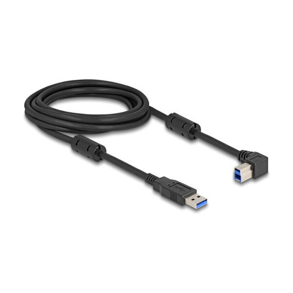Delock USB 5 Gbps Kabel Typ-A Stecker zu Typ-B Stecker 90° rechts gewinkelt 3 m