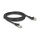 Delock RJ45 Netzwerkkabel Cat.8.1 S/FTP Stecker 45° nach links gewinkelt zu Stecker gerade bis 40 Gbps 2 m schwarz