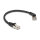 Delock RJ45 Netzwerkkabel Cat.6A S/FTP Stecker 45° nach rechts gewinkelt zu Stecker gerade 0,25 m schwarz