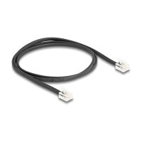 Delock Telefonkabel RJ11 Stecker zu RJ11 Stecker schwarz 1 m
