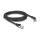 Delock RJ45 Netzwerkkabel Cat.8.1 S/FTP Stecker 45° nach rechts gewinkelt zu Stecker gerade bis 40 Gbps 2 m schwarz