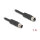 Delock M12 Kabel L-kodiert 4 Pin Stecker zu Buchse PUR schleppkettentauglich 1 m schwarz