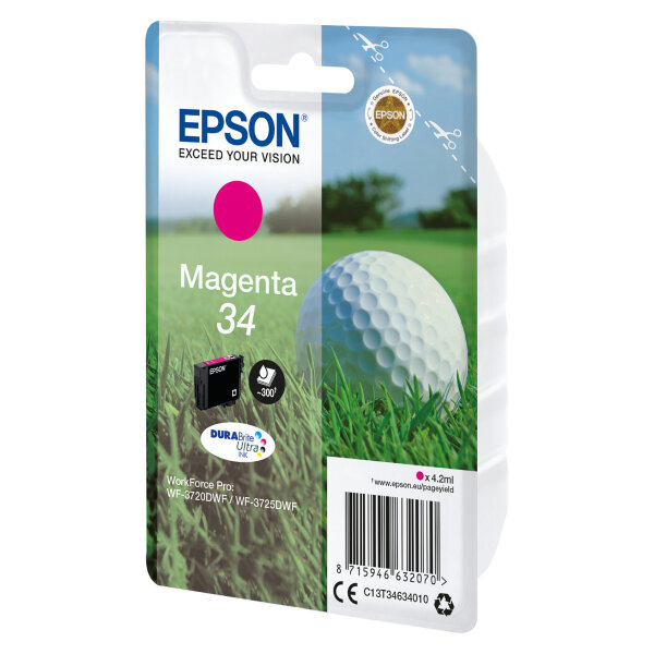 Epson Tinte 34 C13T34634010 Magenta bis zu 300 Seiten