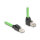Delock RJ45 Netzwerkkabel Cat.6A Stecker zu Stecker oben gewinkelt SF/UTP schleppkettentauglich PUR (TPU) 1 m grün