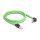 Delock RJ45 Netzwerkkabel Cat.6A Stecker zu Stecker oben gewinkelt SF/UTP schleppkettentauglich PUR (TPU) 1 m grün