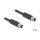Delock M12 Kabel L-kodiert 4 Pin Stecker zu Stecker PUR schleppkettentauglich 1 m schwarz