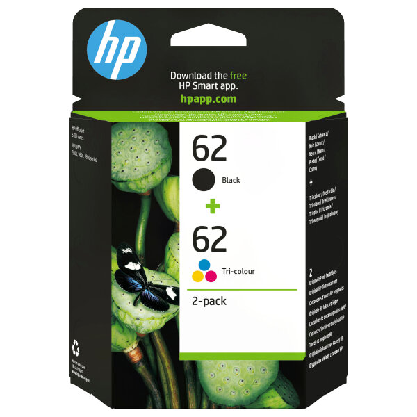 HP Tinte 62 N9J71AE Schwarz & Color (Cyan/Magenta/Gelb)