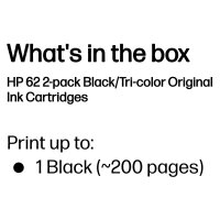 HP Tinte 62 N9J71AE Schwarz & Color (Cyan/Magenta/Gelb)