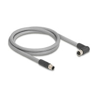 Delock M12 Kabel L-kodiert 5 Pin Stecker gerade zu Buchse...