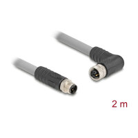 Delock M12 Kabel L-kodiert 5 Pin Stecker gerade zu Buchse...