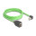 Delock RJ45 Netzwerk Verlängerungskabel Cat.6A Stecker unten gewinkelt zu Buchse SF/UTP schleppkettentauglich PUR (TPU) 2 m grün