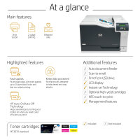 FL HP Color Laserjet Pro CP5225dn A3/LAN Duplex