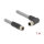 Delock M12 Kabel L-kodiert 5 Pin Stecker rechts gewinkelt zu Buchse gerade PUR schleppkettentauglich 1 m grau