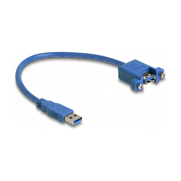 Delock USB 5 Gbps Kabel Typ-A Stecker zu USB 5 Gbps Typ-A Buchse zum Einbau 25 cm