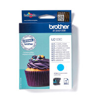 Brother Tinte LC-123C Cyan bis zu 600 Seiten nach ISO/IEC 24711