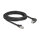 Delock GigE Kamera Kabel RJ45 Stecker 90° gewinkelt mit Schrauben zu RJ45 Stecker Cat.6 S/FTP 3 m schwarz