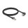 Delock GigE Kamera Kabel RJ45 Stecker 90° gewinkelt mit Schrauben zu RJ45 Stecker Cat.6 S/FTP 1 m schwarz