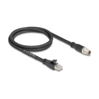 Delock M12 Kabel X-kodiert 8 Pin Stecker zu RJ45 Stecker...