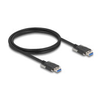 Delock USB 5 Gbps Kabel Typ-A Stecker zu Typ-A Stecker mit Schraubenabstand 22 mm 1 m schwarz