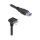 Delock USB 5 Gbps Kabel USB Typ-A Stecker gerade zu USB Micro-B Stecker 90° nach unten gewinkelt mit Schraubenabstand 18 mm 1 m schwarz