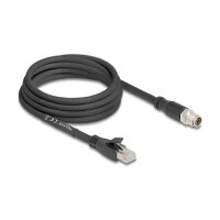 Delock M12 Kabel X-kodiert 8 Pin Stecker zu RJ45 Stecker...