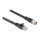 Delock M12 Kabel X-kodiert 8 Pin Stecker zu RJ45 Stecker Cat.5e S/FTP flexibel 3 m schwarz