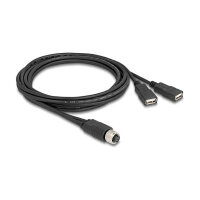 Delock M12 Kabel A-kodiert 8 Pin Buchse zu 2 x USB 2.0...