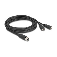 Delock M12 Kabel A-kodiert 8 Pin Buchse zu 2 x USB 2.0...