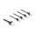 Delock Kabel Mini-Fit 4,2 mm 10 Pin Stecker zu 4 x DC 5,5 x 2,5 mm Buchse und 4 x Mini-Fit 4,2 mm 2 Pin Stecker schwarz