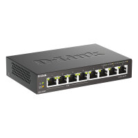 8P D-Link DGS-1008P/E Metall PoE+